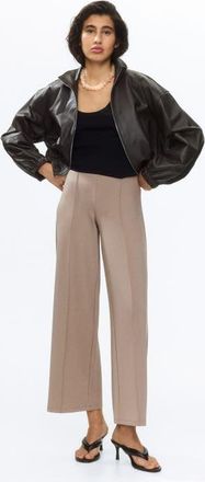 H&M Crease-front Jersey Pants in Taupe at Nordstrom, Size X-Small