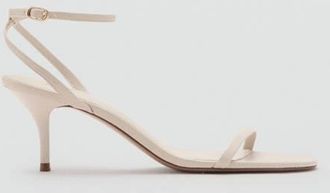 Mango Sandali fascia tacco grezzo - Donna - 35 - MANGO