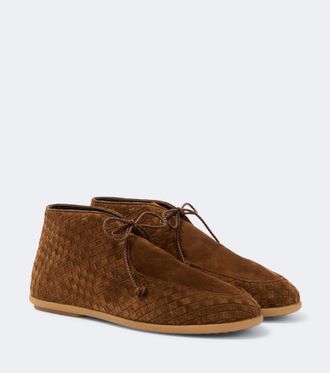 Bottega Veneta Botas desert de ante Intrecciato