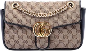 Gucci Pre-owned Gucci Medium GG Marmont Matelasse Diagonal GG Canvas Shoulder Bag Ladies G9J5UWFD7BZQKVSP