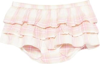 Gimaguas Jardin Plaid-patern Ruffled Shorts
