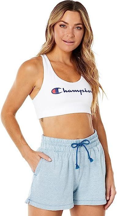 The Authentic Sports Bra Womens Clothing White : XS, Spandex/Jersey/Cotton
