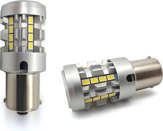 OEM Bombillas Led P21w Ba15s 12-24 V Sin Error 2600 Lm Blancas