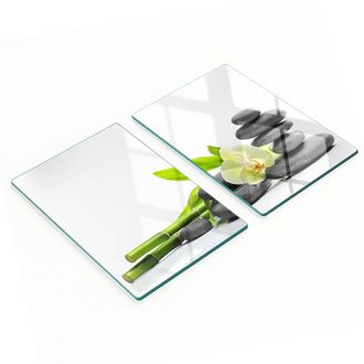 OEM Taglieri Da Cucina Decorativi Multifunzionali In Vetro, Modello Orchidea, 2x40x52 Cm