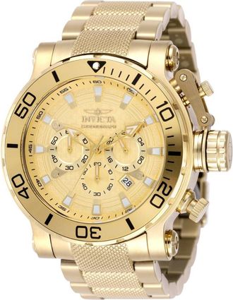 Invicta Coalition Forces 50231 Herenhorloge - Quartz Uurwerk - Roestvrij Staal met Gouden Wijzerplaat - 52 mm