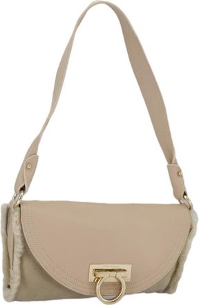 Ferragamo Gancini Shoulder Bag Leather Leather Shoulder Bag Bag (Pre-Owned)