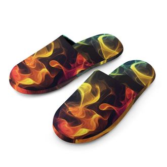 Generic Fantasy Rainbow Smokes Mens House Slippers Slip Indoor Slipper On Shoes Warm Outdoor
