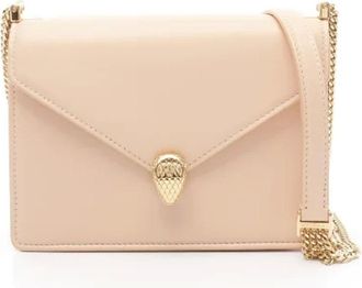 Bulgari Pre-owned Cross Body Bags, female, Pink, Size: ONE SIZE Pre-owned Serpenti Forever Leather Shoulder Bag