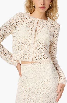 Cami NYC Kayseri Open Stitch Cardigan in Ceramic at Nordstrom, Size X-Large