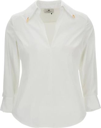 Elisabetta Franchi Mujer, Blusas y Camisas, Blanco, Talla: M