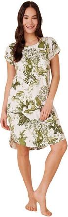 The Cats Pajamas Pima Knit Short-Sleeved Sleep Shirt in Woodside at Nordstrom, Size X-Small