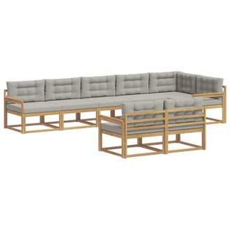 vidaXL Conjunto De Sof&aacute;s De Exterior 6 Pcs Blanco Y Gris Claro Vidaxl