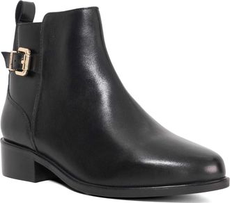 Dune London Womens Ladies Padri - Leather Buckle Detail Ankle Boots - Black - Size UK 5