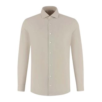 Gran Sasso Heren, Overhemden, Beige, Maat: M Katoen