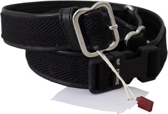Gianfranco Ferre Leather Chrome Metal Buckle Womens Belt