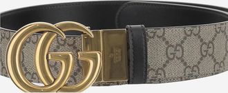 Gucci Womens Belt Gg Marmont Black Leather Polyurethane