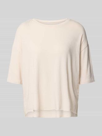 Juvia T-Shirt mit U-Boot-Ausschnitt in Beige, Gr&ouml;&szlig;e XL