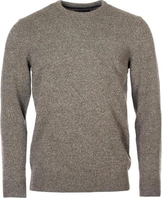Barbour Tisbury Crew - Heren - Ronde hals truien - Grijs - 2XL - Wol - Truien & Vesten