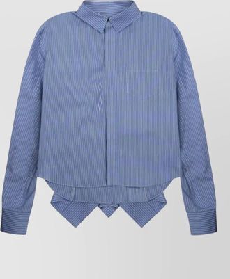 sacai cropped layered shirt