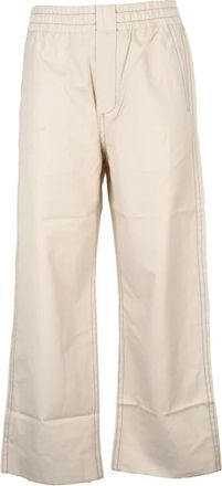 Sunnei Casual katoenblend broek - Heren - Wijde Broeken - Beige - L - Katoen - Broeken