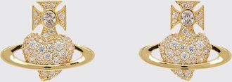 Vivienne Westwood Orecchini in ottone con strass incastonati