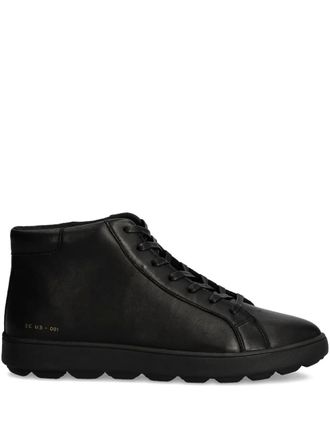 Geox Spherica Ecub-1 lace-up sneakers - men - Calf Leather/Rubber/Calf Leather - 45 - Black