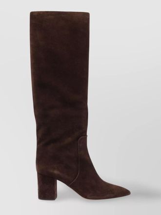 PARIS TEXAS block heel knee length pointed toe boots