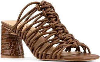 Donald J Pliner Vyta Strappy Block Heel Sandal in Saddle at Nordstrom, Size 9.5