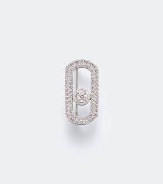Messika So Move 18kt white gold brooch with diamonds