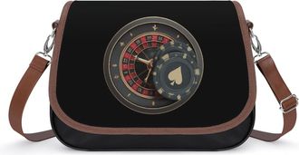 Generic Roulette Wheel Casino Chip Fashion Womens Crossbody Bags Novelty Handbag Shoulder Bag Purse