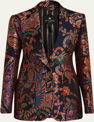 Etro Paisley Silk Brocade Jacket
