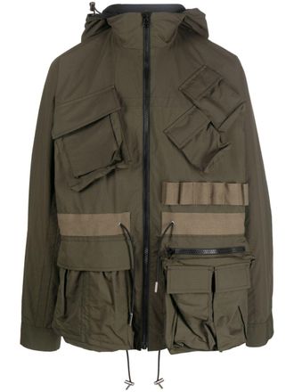 sacai Matte Blouson reversible taffeta jacket - Black