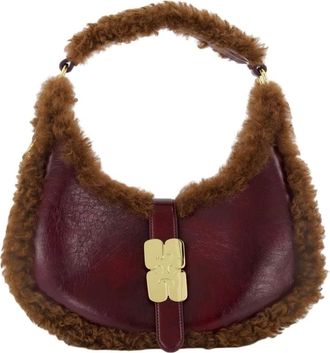 Ganni Kat Small Piping Purse - Bags - Mujer - Rojo - ONE SIZE
