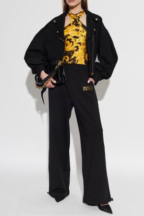 Versace Jeans Couture Off-shoulder Bodysuit, Womens, Yellow