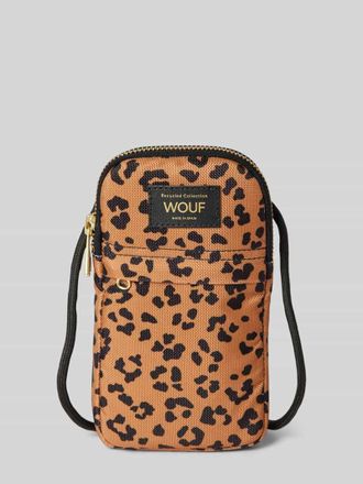 Wouf Handytasche mit Label-Patch Modell Agar in Camel, Größe 1