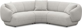 Castlery Auburn Sectional Sofa Customized, Medium Grey Performance Fleece, Spill Resistant, Modular, Castlery