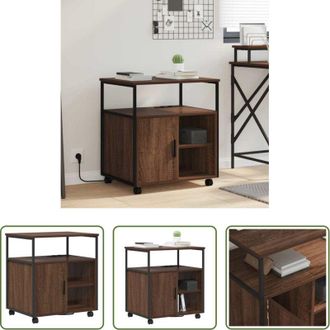 vidaXL vidaXL Armadio con stazione di ricarica - Cabina con Stazione di Ricarica Rovere Marrone 61 x 46 x 67 cm