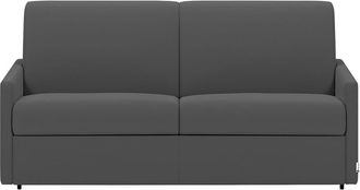 VENTE-UNIQUE.COM Sof&aacute; cama poli&eacute;ster 4 plazas gris 190x223cm