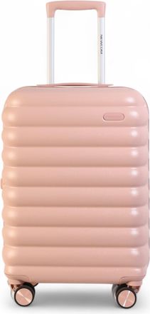 Infinity Leather Harde koffer 37 x 22 x 55 cm Roze TSA-veilige bagagekoffer Geschikt voor Easyjet, Ryanair