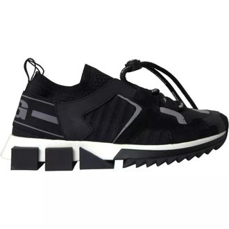 Dolce & Gabbana Black White Logo Sorrento Mens Sneakers Shoes And Cotton
