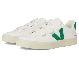 Veja Recife Logo Mens Shoes Extra White/Emeraude : EU 43.5 (US Mens 10.5) M, Leather