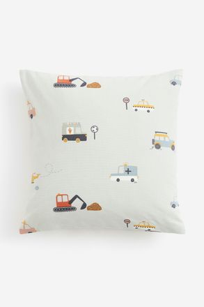 H&M Kissenh&uuml;lle mit Motivprint - Hellgr&uuml;n/Fahrzeuge