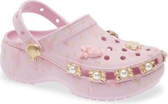 Crocs x LoveShackFancy Embellished Platform Clog in Ballerina Pink at Nordstrom, Size 10