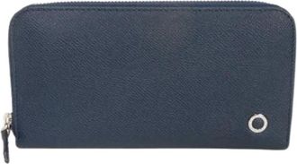 Bulgari Pre-owned Long wallet (bi-fold) - Heren - Vintage Accessoires - Blauw - ONE Size - Leer - Vintage