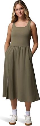 Columbia Pinetown Canyon Rib Dress Womens Dress Stone Green : 2XL, Elastane/Nylon