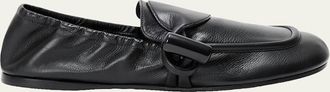 Loewe Toggle Leather Loafers