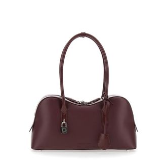 Stella McCartney Stella Mccartney Burgundy Synthetic Leather Ryder Medium Shoulder Bag