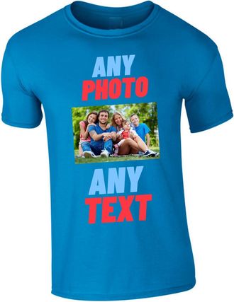 Generic Personalised T-Shirt UK | Design Your Own | Custom Photo & Text | Men & Kids | Personalised Gifts Workwear T Shirt | Create Your Own Customise Tee | U