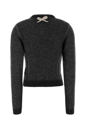 Moschino Womens Charcoal Wool Blend Sweater Fantasia Grigio Exterior: Viscose Nylon Maglie