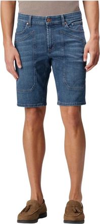 Jeckerson Jayden - Bermuda met gewatteerde comfort denim in donkerblauw - Heren - Denim shorts - Blauw - W28 - Denim - Korte Broeken